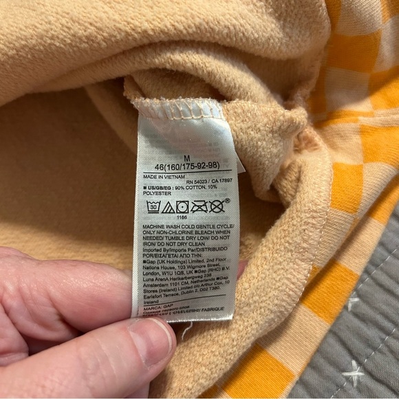 GAP Women’s Cropped Slouchy Checkered Sweatshirt  Size M - Picture 5 of 5